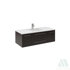 Modern <b>Bathroom</b> Furniture Easy Assembly VN Wall-mounted Wooden <b>Bathroom</b> <b>Vanity</b> With Drawers Cabinets Integrated Sink Wholesale - Product Image 5