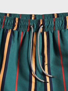 Custom Striped Beach Shorts Summer Quick Dry Fashion Short <b>Top</b> Quality Wholesale Price Swim Shorts Men's Drawstring Casual Short - Product Image 5