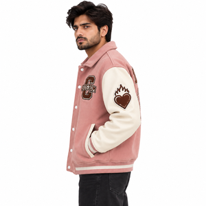 Custom Heavyweight 100% Wool Leather <b>Varsity</b> <b>Jacket</b> for Men Chenille Embroidery Letterman Winter Fashion <b>Vintage</b> <b>Varsity</b> <b>Jackets</b> - Product Image 3