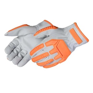 High Quality Custom Logo Synthetic Leather Impact Mechanic <b>Gloves</b> Cut Resistant Heavy Duty Industrial Safety Hand Safety <b>Gloves</b> - Product Image 5