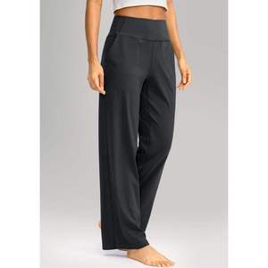 Pantalones de Vestir Casuales para Mujer, Cintura Elástica, Pierna Ancha, Pantalones Largos, Ropa de Trabajo de Oficina, Elegantes - Product Image 6