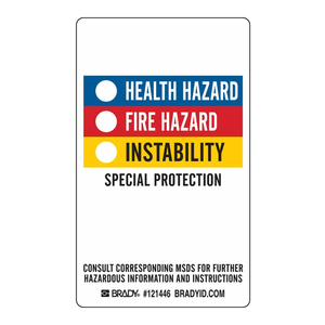 Etiquetas Brady Write-On Color Bar Right-To-Know para la identificación de seguridad química - Product Image 3