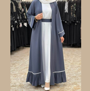 Abaya pour femmes musulmanes pour un usage quotidien, nouvelle tendance 2026, Dubai LKaftan Burqa Avaya, anti-UV, respirante, abayas marocaines fabriquées en usine - Product Image 3
