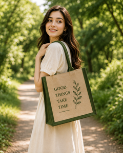 AMANI Custom Printed Small Jute Tote <b>Bag</b>-Eco-Friendly Reusable <b>Beach</b> & Shopping <b>Bag</b> with Shoulder Handle <b>for</b> Gifts - Product Image 5