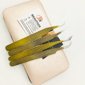 Pinzas profesionales personalizadas de extensión de pestañas de acero inoxidable sostenible, herramienta de Punta puntiaguda de etiqueta privada alta para pestañas - Product Image 3