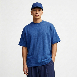 เสื้อยืดทรงโอเวอร์ไซส์ OEM แบบ Boxy Fit ผ้าฝ้าย 100% หนัก GSM สไตล์สตรีทแวร์ ผลิตตามสั่ง ราคาโรงงาน ขายส่ง - Product Image 1