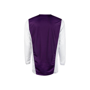 Combinaison de course moto pour homme à manches longues, violette, blanche et jaune, à blocs de couleur, séchage rapide, toutes saisons - Product Image 3