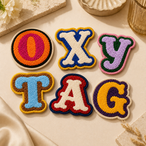 Handmade Chenille Alphabet <b>Patches</b> <b>Sew</b>-<b>On</b> Fabric Embroidered Decorations Gift Tags Cheap Price OEM Custom Chenille <b>Patches</b> - Product Image 5