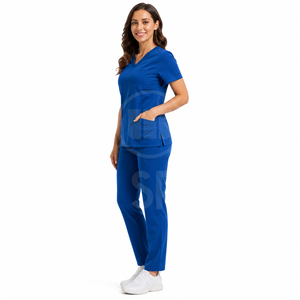 Ensemble de blouses médicales personnalisées, uniforme d'infirmière, tenue d'hôpital, tissu extensible respirant, vêtements de santé, fournisseur en gros aux États-Unis - Product Image 4