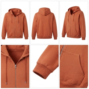 Sudadera con Capucha y Cremallera Completa de Mezcla de Algodón Premium, con Logotipo Personalizado, Estilo Casual - Product Image 4