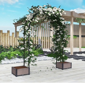 Arche de jardin pour plantes grimpantes avec jardinières intégrées - Product Image 3