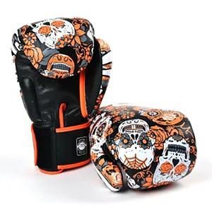Guantes de MMA de Cuero Premium con Estampado, Agarre Ergonómico, Acolchado Grueso, Logotipo Personalizado, Producto para Entrenamiento de Boxeo y Combate - Product Image 1