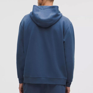 Sweat-shirt unisexe à capuche rouge zippé en polaire unie, séchage rapide, avec poche, coupe ample, manches classiques, tricoté pour l'hiver, 100% coton Econex - Product Image 4