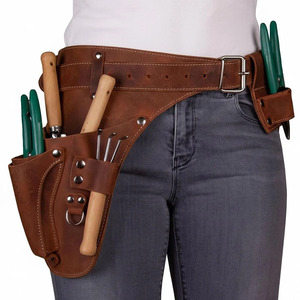 Cinturón de herramientas de cuero personalizado al por mayor para floristas, organizador profesional de jardinería, bolsa de cintura duradera, ajustable, con múltiples bolsillos, en venta. - Product Image 1