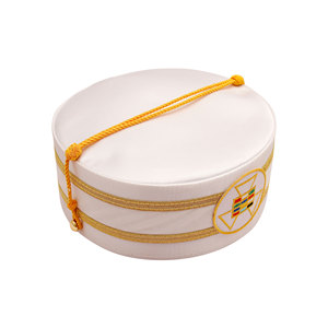 Gorra de Corona para Antiguo Sacerdote del Capítulo del Arco Real |   Gorra Masónica Blanca con Corona |   Gorra de Regalia con Bordado a Máquina de Trenzas Doradas |   Masones - Product Image 1