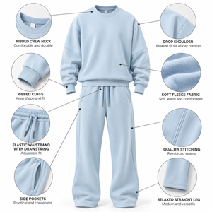 Livraison Rapide – Nouvelle Collection Hiver : Ensemble Sweat à Capuche Imprimé Lettres Style Marque, Coton Haute Qualité, Sport Décontracté pour Homme - Product Image 5