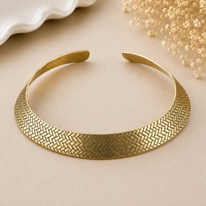 Geometric <b>Silver</b> <b>Choker</b> Necklace Minimalist Collar Design Unisex Everyday Wear - Product Image 3