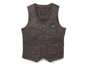 Bremen Genuine <b>Leather</b> Vest <b>Men</b> Motorcycle Biker Sleeveless <b>Waistcoat</b> - Product Image 1