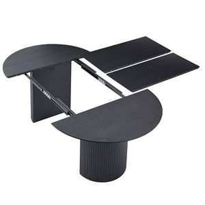 Modern Kitchen <b>Table</b> Solid <b>Top</b> Expandable <b>Dining</b> <b>Table</b> for Leisure for Apartment Home Kitchen Living Room or Office B - Product Image 4