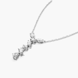 Collier chaîne minimaliste en argent 925 de luxe, serti de diamants Moissanite étincelants, bijoux raffinés, cadeau pour femmes - Product Image 3