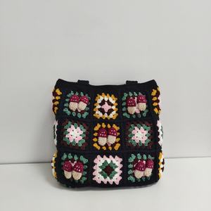 Sac fourre-tout en toile à motif bonbons vintage, style bohème, fermeture éclair durable, deux motifs géométriques en polyester, fleurs, cadeau pour elle - Product Image 2