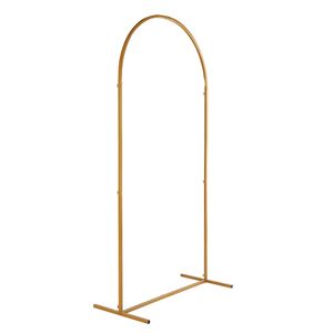 Arco Regolabile in Ferro Giallo Dorato per Matrimoni, Tetto ad Arco, Cornice Quadrata per Porta 100x200cm, con Sacca d'Acqua e Chiodi da Terra - Product Image 4