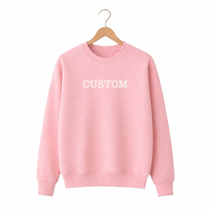 Premium Men's Sweatshirt Crewneck Custom Print Cotton <b>Fleece</b> Pullover Blank Sweatshirt for Branding Bulk Wholesale - Product Image 2