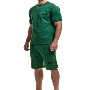 T-shirt en coton à manches courtes pour homme, coupe classique, couleur unie, col rond, jersey décontracté, tricoté, teint uni, design simple - Product Image 5