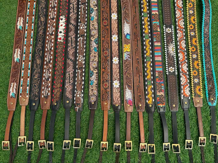 New 2025 Custom Logo Quick Release Hand Tooled Cowhide Leather Camera Straps Adjustable Size Shoulder Strap for DSLR Nikon Canon