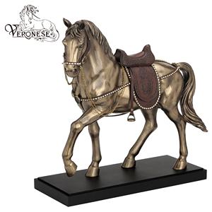 VERONESE DESIGN -HORSE WITH CRYSTALS ON BRIDLE AND SADDLE - HOME DECORATION RESIN CRAFTS - Product Image 1