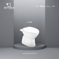 WC moderne européen en céramique à double chasse, à poser au sol, avec siphon en P, deux pièces, pour l'exportation