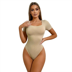 Combinaison pour femme, douce, extensible, décontractée, à manches courtes, sexy, durable et écologique - Product Image 1