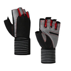 Wholesale Lightweight Breathable Weightlifting Fitness PU Leather Gym Workout Gloves - Product Image 4