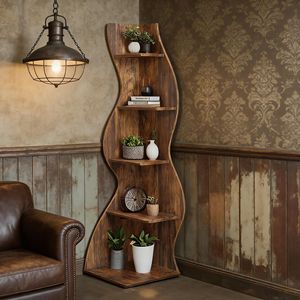 Modern <b>Corner</b> Wall <b>Bookshelf</b> Stylish and Contemporary Bookcase Design - Product Image 3