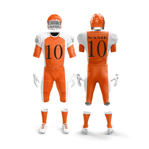 Uniformes de football américain personnalisés de haute qualité pour adultes, 100% polyester, maillot à manches courtes, pantalon assorti, style haut de gamme pour le sport - Product Image 4
