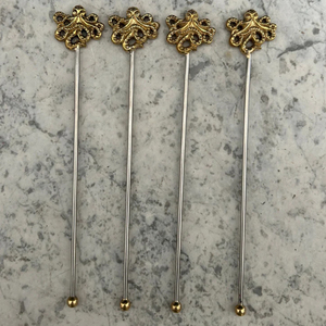 Juego de agitadores de cóctel de piña, herramientas de barra de metal, varillas mezcladoras de bebidas reutilizables, juego de herramientas de barra clásicas, agitadores de cóctel de metal - Product Image 4