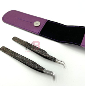 ชุดแหนบต่อขนตาในกล่องแม่เหล็ก แหนบมืออาชีพสำหรับต่อขนตา ปลายเรียบ - Product Image 4