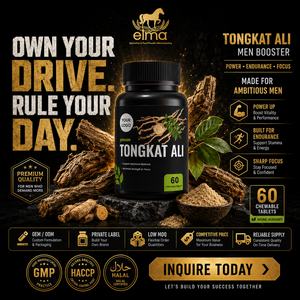 Elma Tongkat Ali 60 Chewable Tablets Natural <b>Herbal</b> <b>Supplement</b> For Men Energy Stamina Focus Premium Quality - Product Image 1