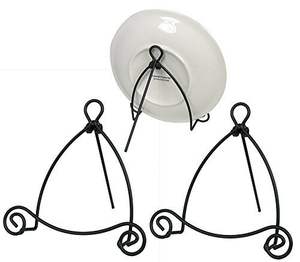 Support en plaque de fer thermolaqué noir pour présentoir de comptoir moderne pour cuisine, restaurant et café - Product Image 1