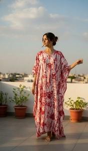 Nuevo Kaftán Largo de Algodón con Estampado Tie-Dye Indio, Talla Única, para Mujer, Regalo para Ella - Product Image 4