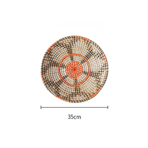 Plato de pared de hierba marina natural tejido a mano en Vietnam, decoración rústica para colgar en la pared para salas de estar, dormitorios, restaurantes, hoteles y resorts. - Product Image 2