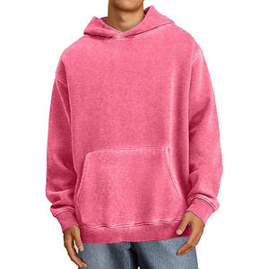 Sudadera con Capucha de Alta Calidad 100% Algodón, Lavado Ácido, Bordada, Estilo Vintage Urbano, Suéter de Invierno con Aspecto Desgastado, Venta al por Mayor - Product Image 3