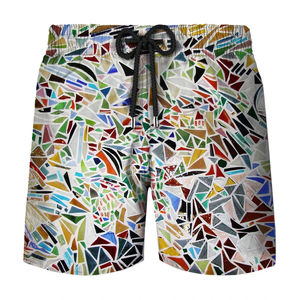 Shorts d'art graffiti imprimés en 3D pour hommes, streetwear, pantalons courts originaux, mode décontractée, shorts de plage à rayures colorées et peintes - Product Image 5