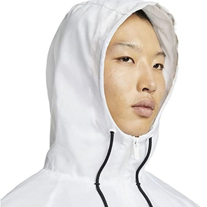 Premium 110 GSM Polyester <b>Windbreaker</b> Jacket <b>Black</b> White Panel Custom Sublimation Embroidery Logo - Product Image 6
