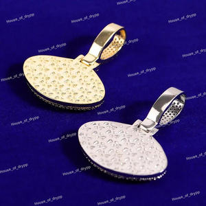 Colgante con forma de ojo, estilo diamante moissanita, plata 925, amuleto llamativo, joyería hip hop, único para hombres y mujeres, estilo urbano. - Product Image 2