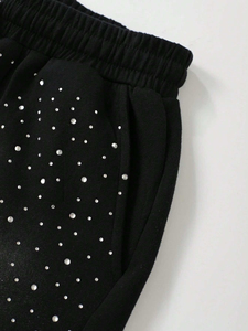 Pantalones Cortos Deportivos de Alta Calidad Glory, con Logotipo Personalizado, Pedrería, Talla Grande para Hombre, Transpirables, Casuales, OEM - Product Image 4