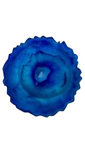 Dessous de verre en résine époxy au design unique pour la vaisselle et les articles décoratifs de cuisine avec papier doré et dessous de verre en résine de couleur bleu foncé - Product Image 4