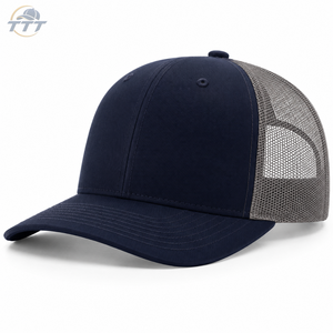Casquette Trucker en Maille à 6 Panneaux Personnalisée Vert et Blanc, Réglable, Unisexe, Décontractée, en Coton et Polyester, pour Printemps et Été - Product Image 1