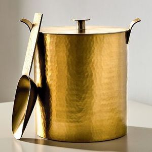 Decorative luxury brass ice bucket for <b>serving</b> drinks with elegant design sturdy construction and insulated body - Product Image 2