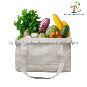 Bolsa de compras de algodón liso 100% de alta calidad, bolsas de lona de algodón reutilizables con logotipo impreso personalizado - Product Image 2